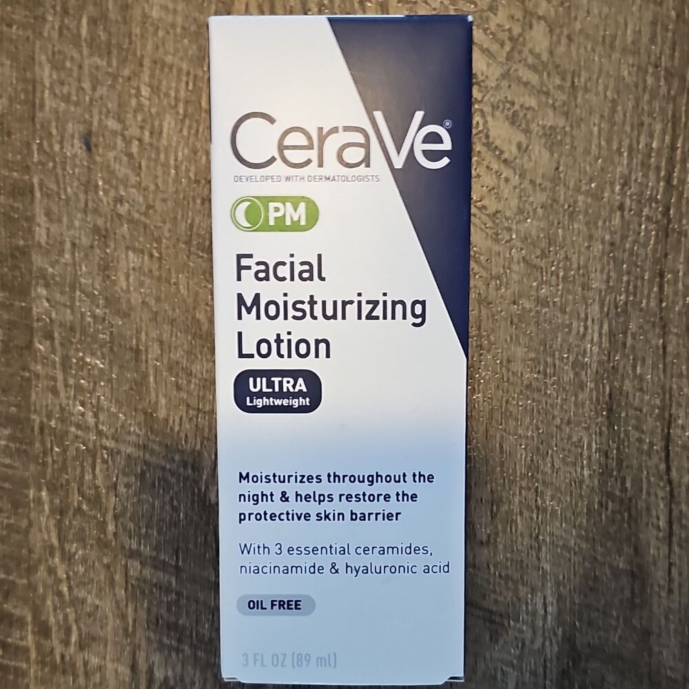 CeraVe PM Facial Moisturizing Lotion Oil-Free Night Treatment 3 fl oz